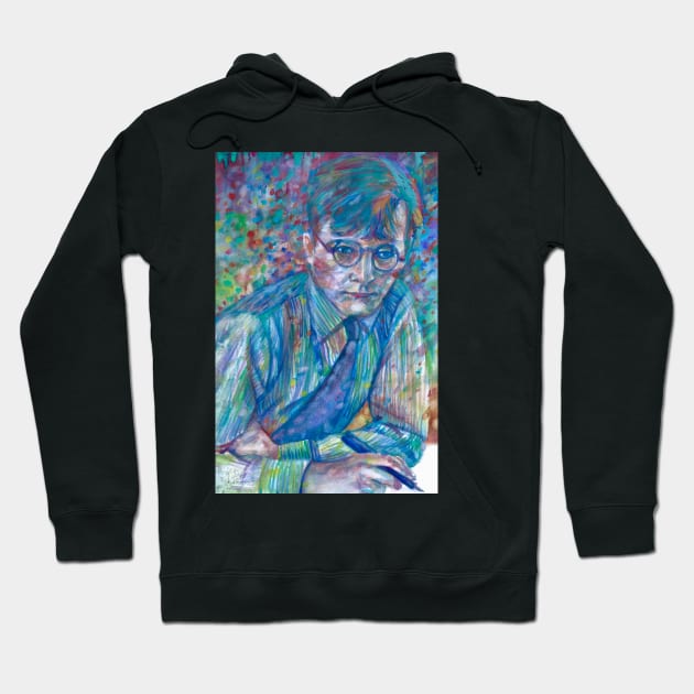 DMITRI SHOSTAKOVICH - watercolor portrait .3 Hoodie by lautir